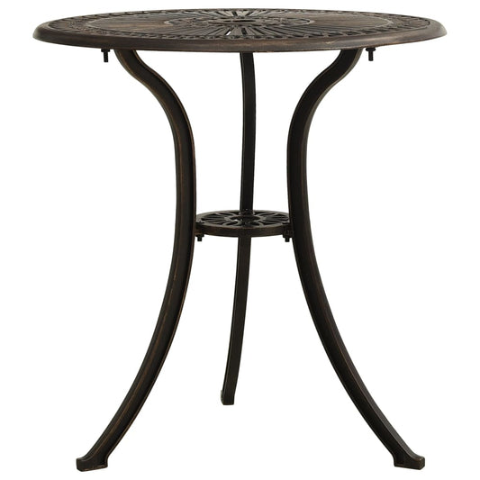 Garden Table Bronze 62x62x65 cm Cast Aluminium - Outdoor Tables