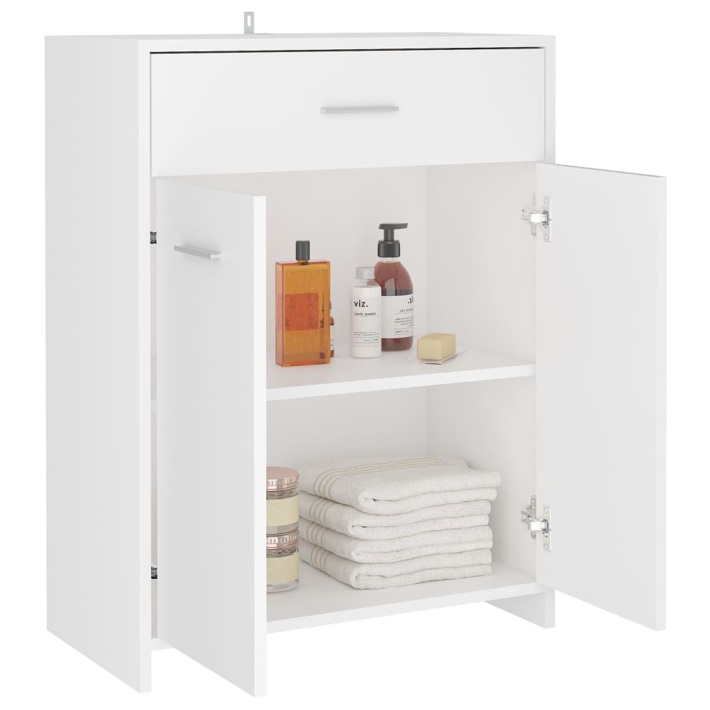 Bathroom Cabinet White 60x33x80 cm Engineered Wood - Bathroom Furniture Sets