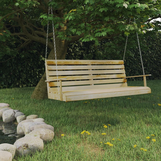 Swing Bench Impregnated Pinewood 155x65x60 cm - Porch Swings