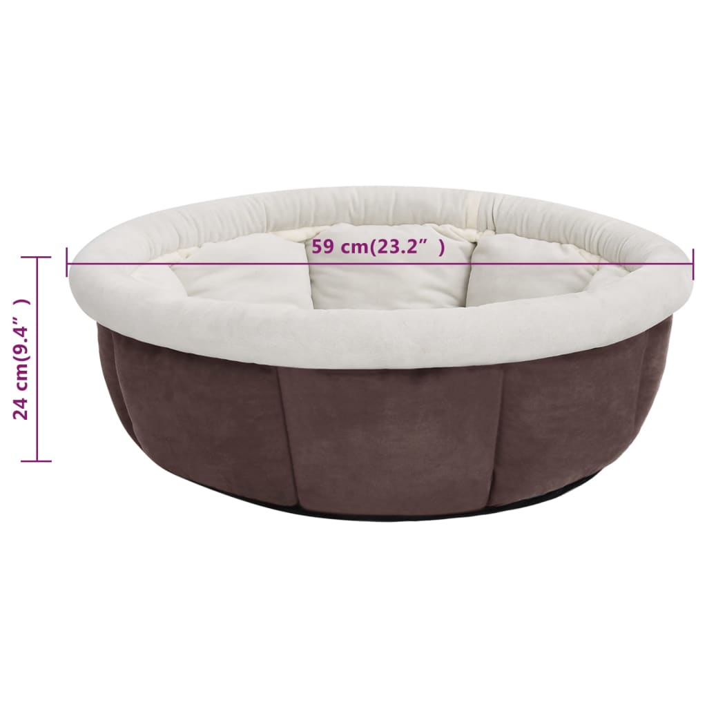 Dog Bed 59x59x24 cm Brown - Dog Beds