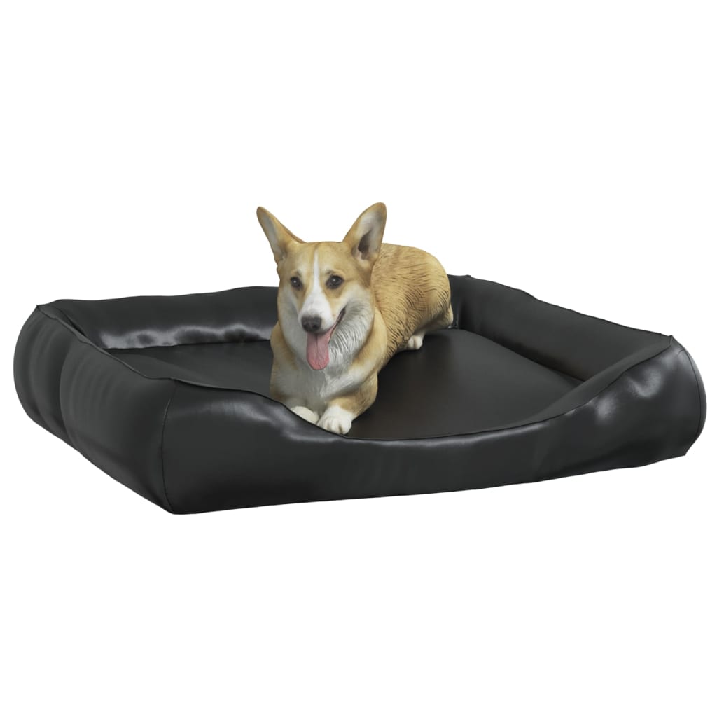 Dog Bed Black 80x68x23 cm Faux Leather - Dog Beds