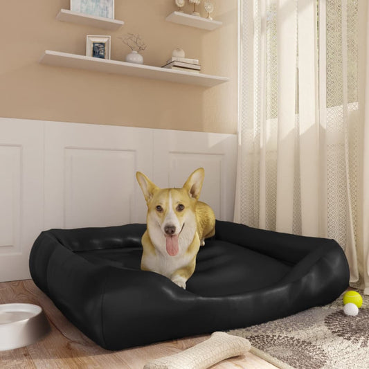 Dog Bed Black 80x68x23 cm Faux Leather - Dog Beds