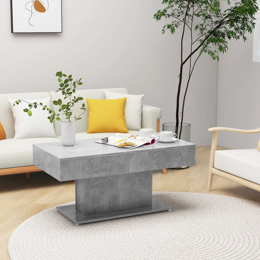 Coffee Table Concrete Grey 96x50x45 cm Engineered Wood - Coffee Tables