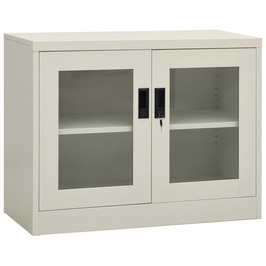 Office Cabinet Light Grey 90x40x70 cm Steel - Storage Cabinets & Lockers