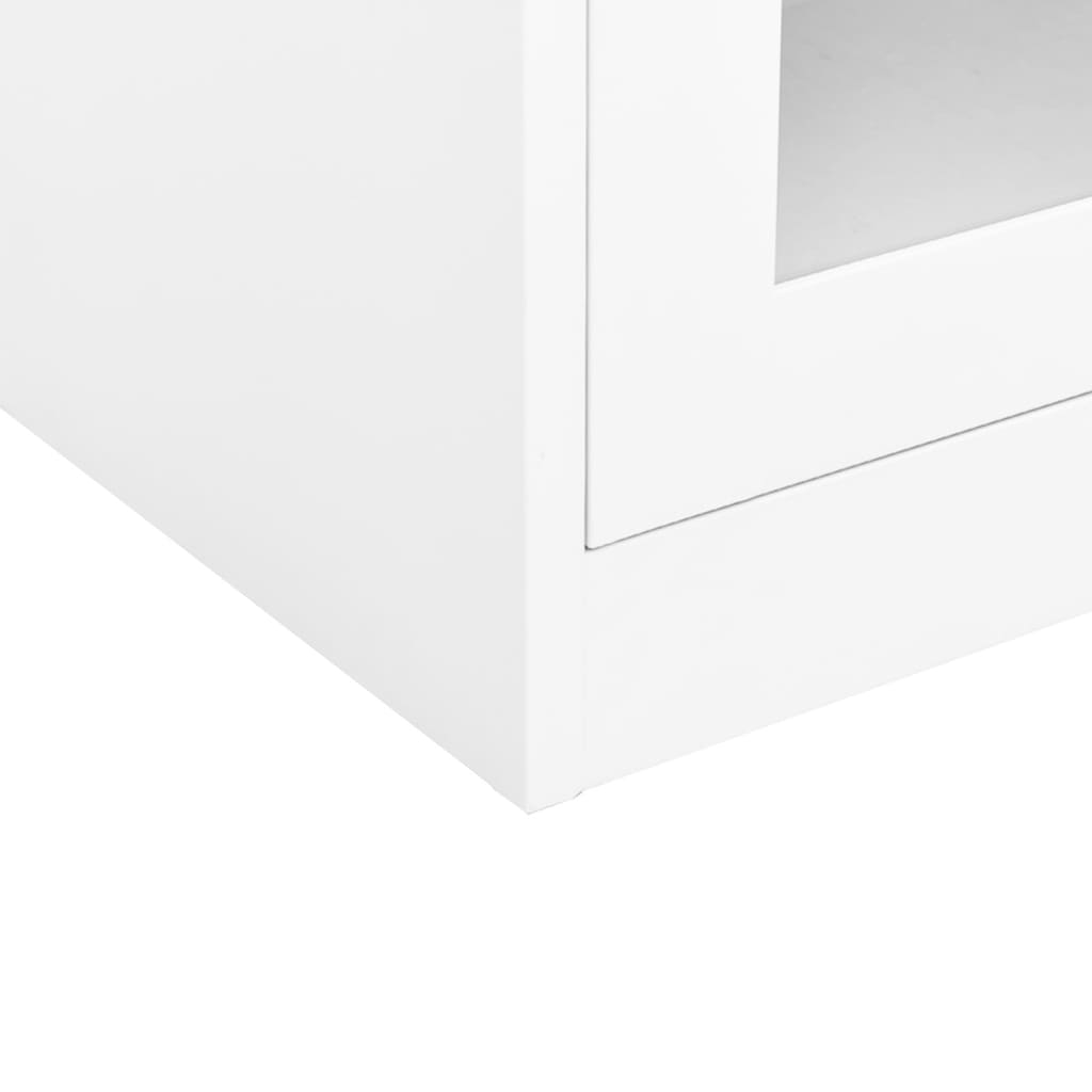 Office Cabinet White 90x40x90 cm Steel - Storage Cabinets & Lockers