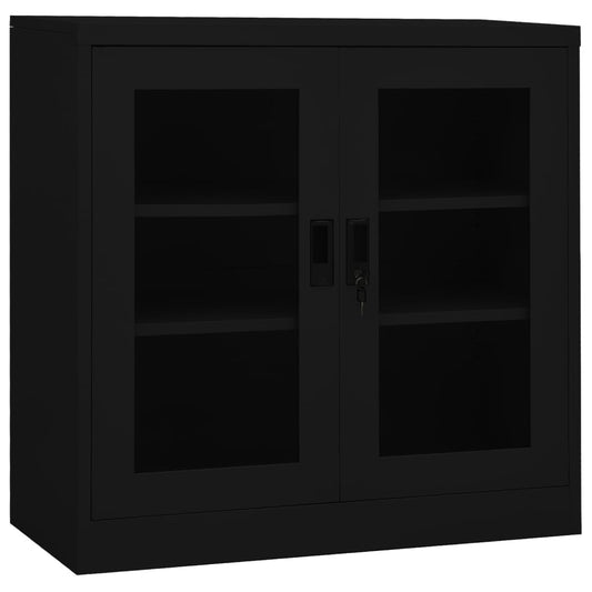 Office Cabinet Black 90x40x90 cm Steel - Storage Cabinets & Lockers