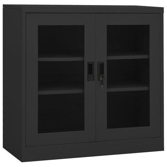 Office Cabinet Anthracite 90x40x90 cm Steel - Storage Cabinets & Lockers