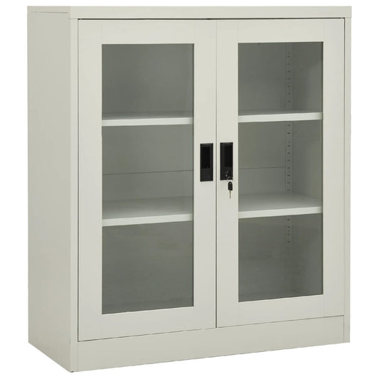 Office Cabinet Light Grey 90x40x105 cm Steel - Storage Cabinets & Lockers