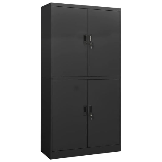 Office Cabinet Anthracite 90x40x180 cm Steel - Storage Cabinets & Lockers