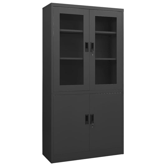 Office Cabinet Anthracite 90x40x180 cm Steel - Storage Cabinets & Lockers
