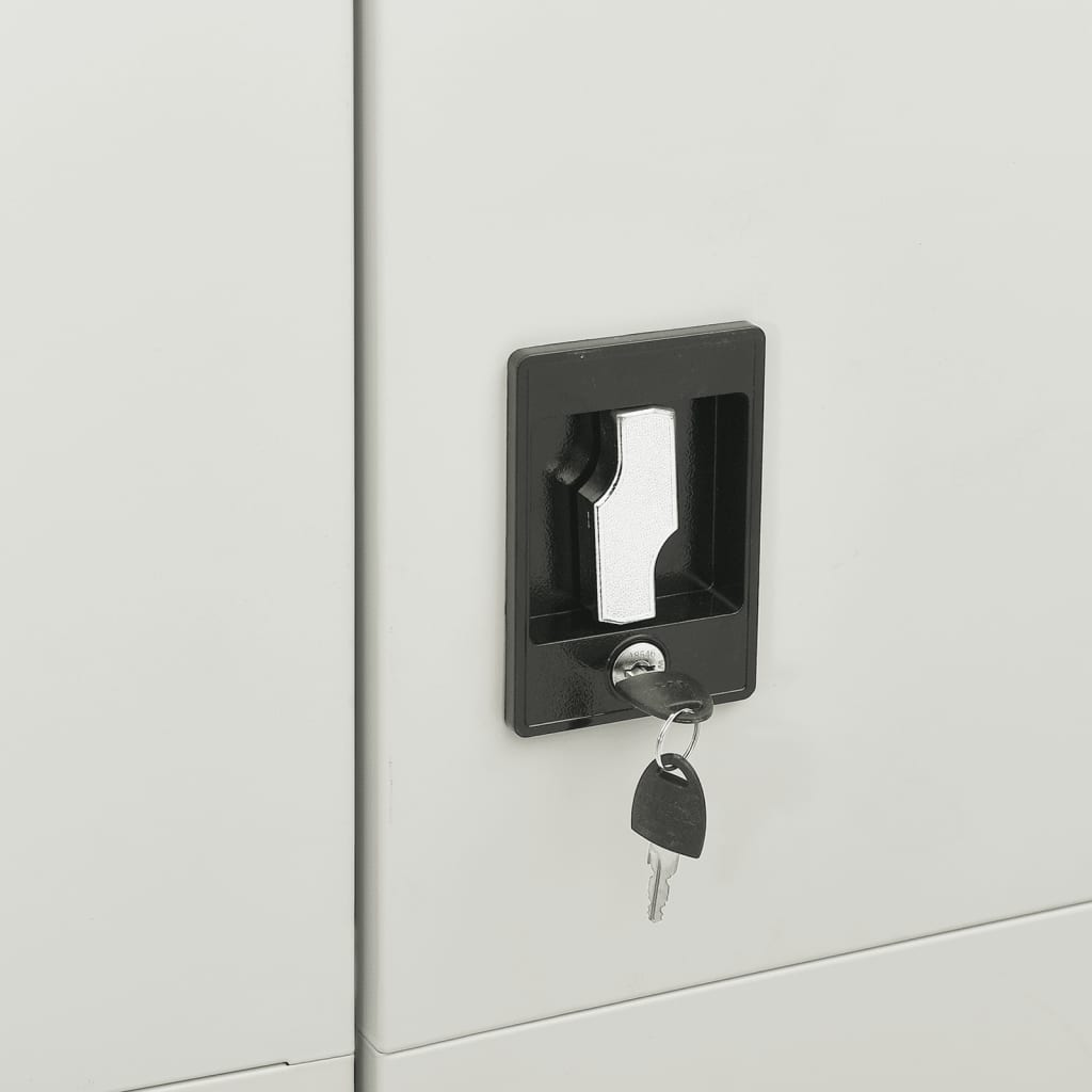 Locker Cabinet Light Grey 90x40x180 cm Steel - Filing Cabinets