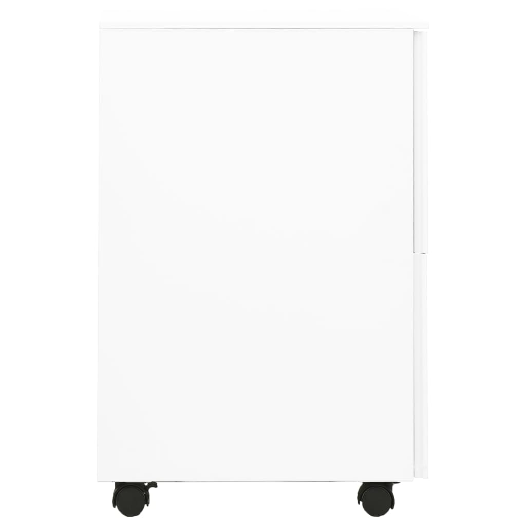 Mobile File Cabinet White 39x45x67 cm Steel - Filing Cabinets