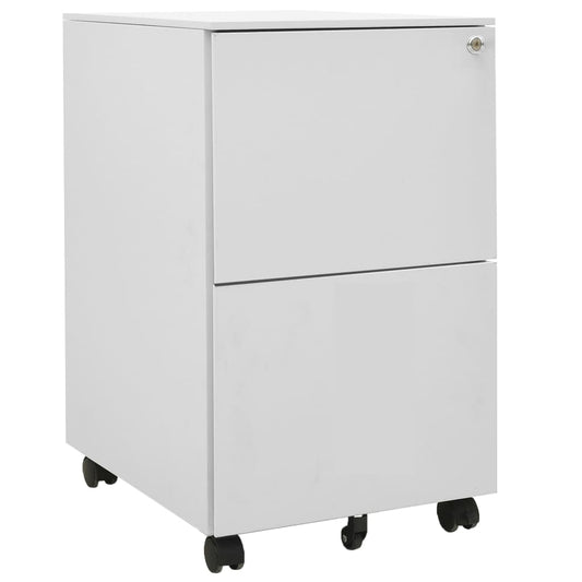Mobile File Cabinet Light Grey 39x45x67 cm Steel - Filing Cabinets