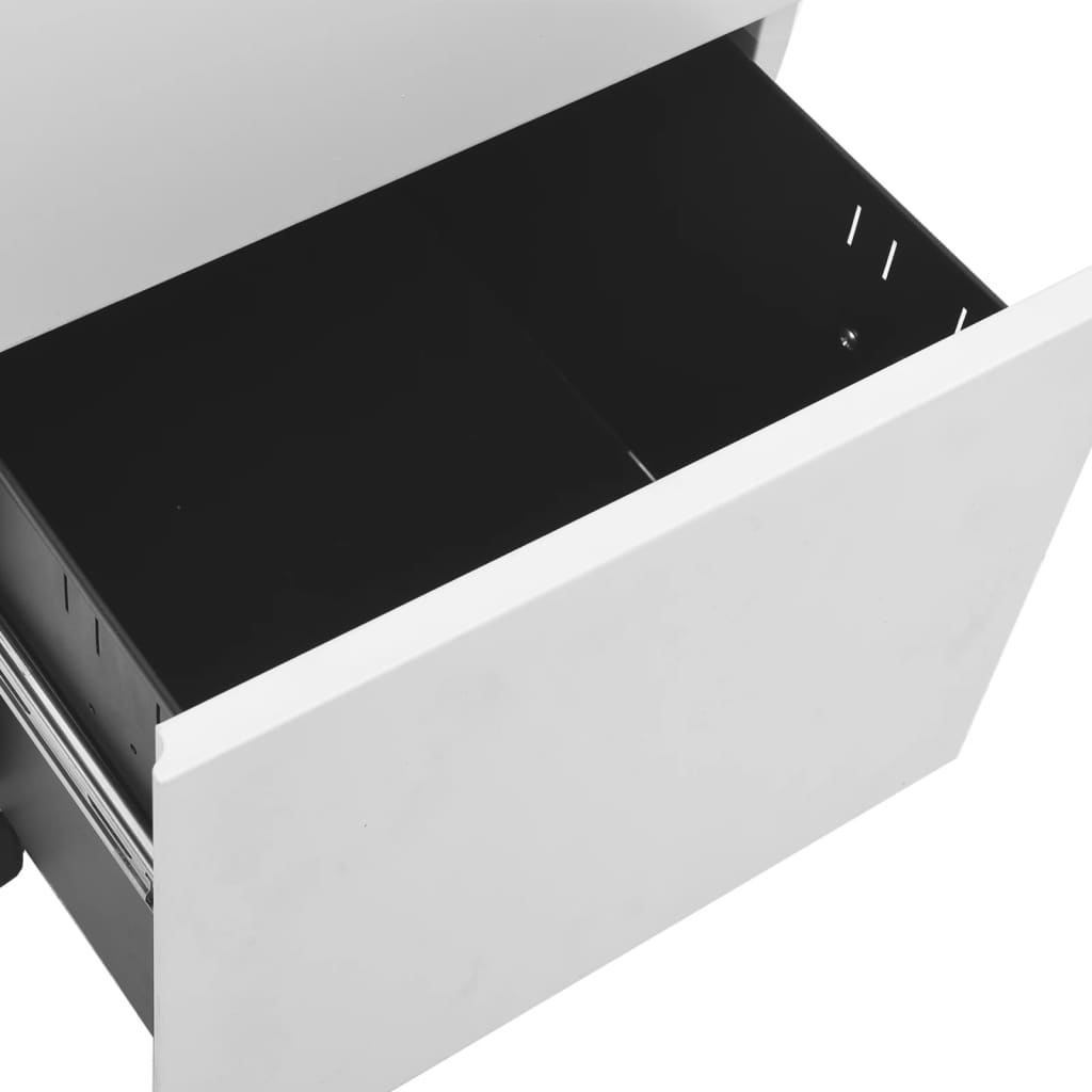 Mobile File Cabinet Light Grey 39x45x60 cm Steel - Filing Cabinets