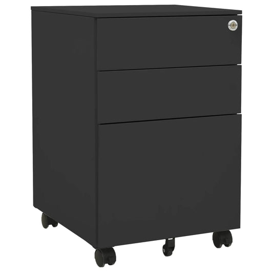 Mobile File Cabinet Anthracite 39x45x60 cm Steel - Filing Cabinets