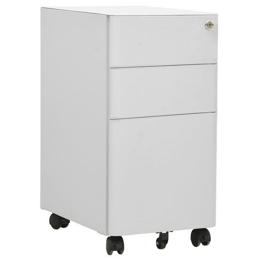 Mobile File Cabinet Light Grey 30x45x59 cm Steel - Filing Cabinets