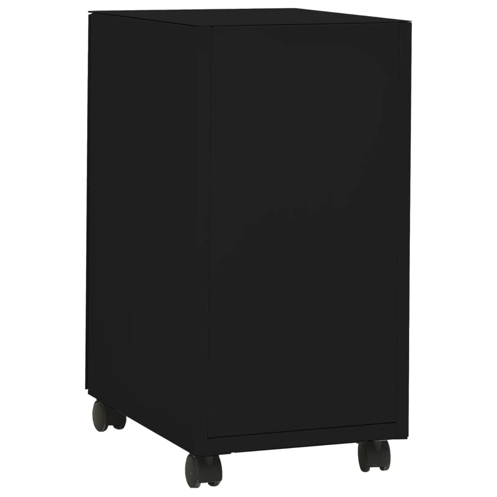 Mobile File Cabinet Black 30x45x59 cm Steel - Filing Cabinets