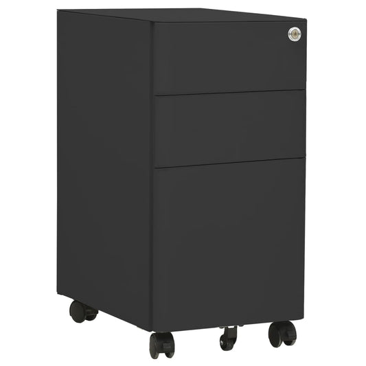 Mobile File Cabinet Anthracite 30x45x59 cm Steel - Filing Cabinets