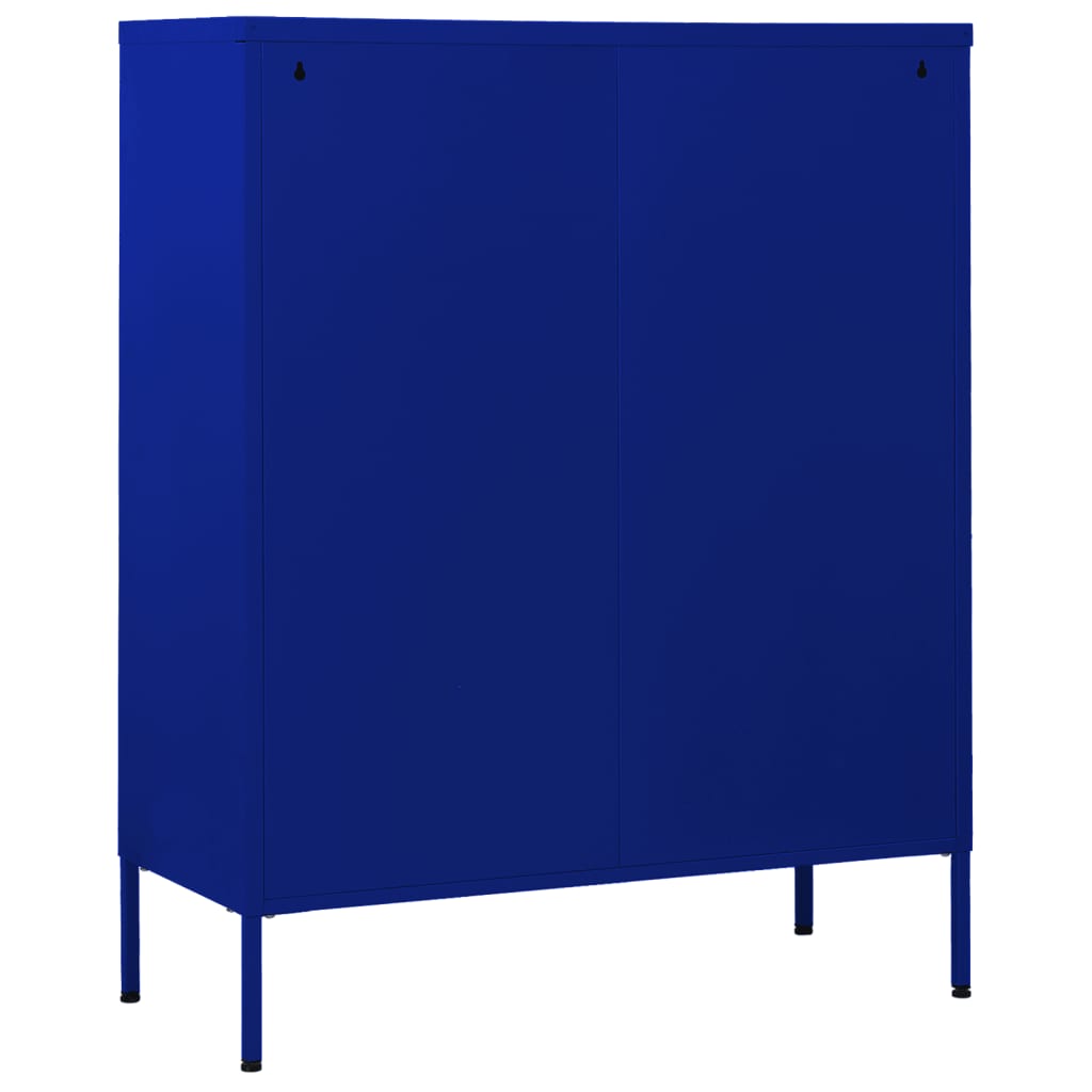 Chest of Drawers Navy Blue 80x35x101.5 cm Steel - Chest of drawers