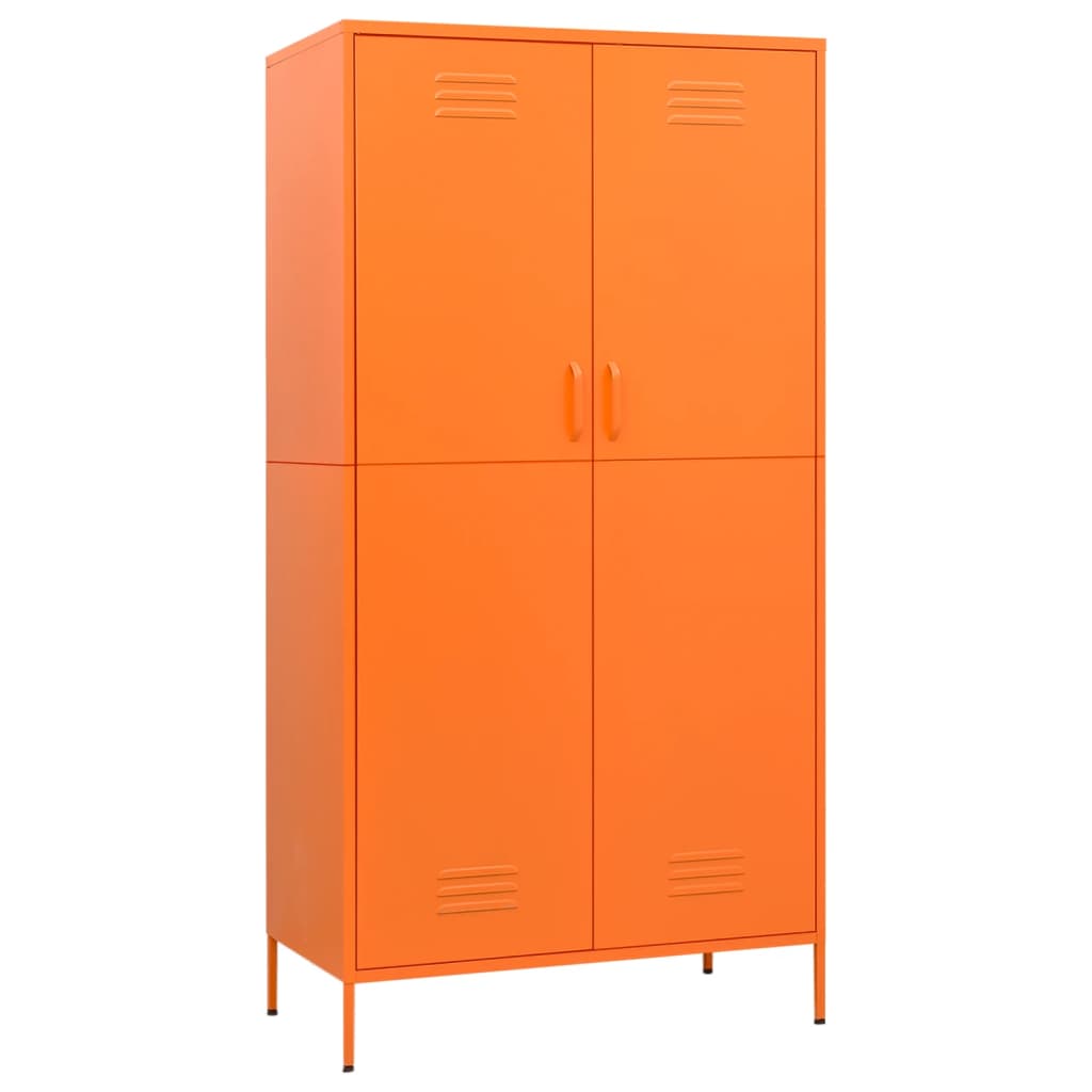 Wardrobe Orange 90x50x180 cm Steel - Cupboards & Wardrobes