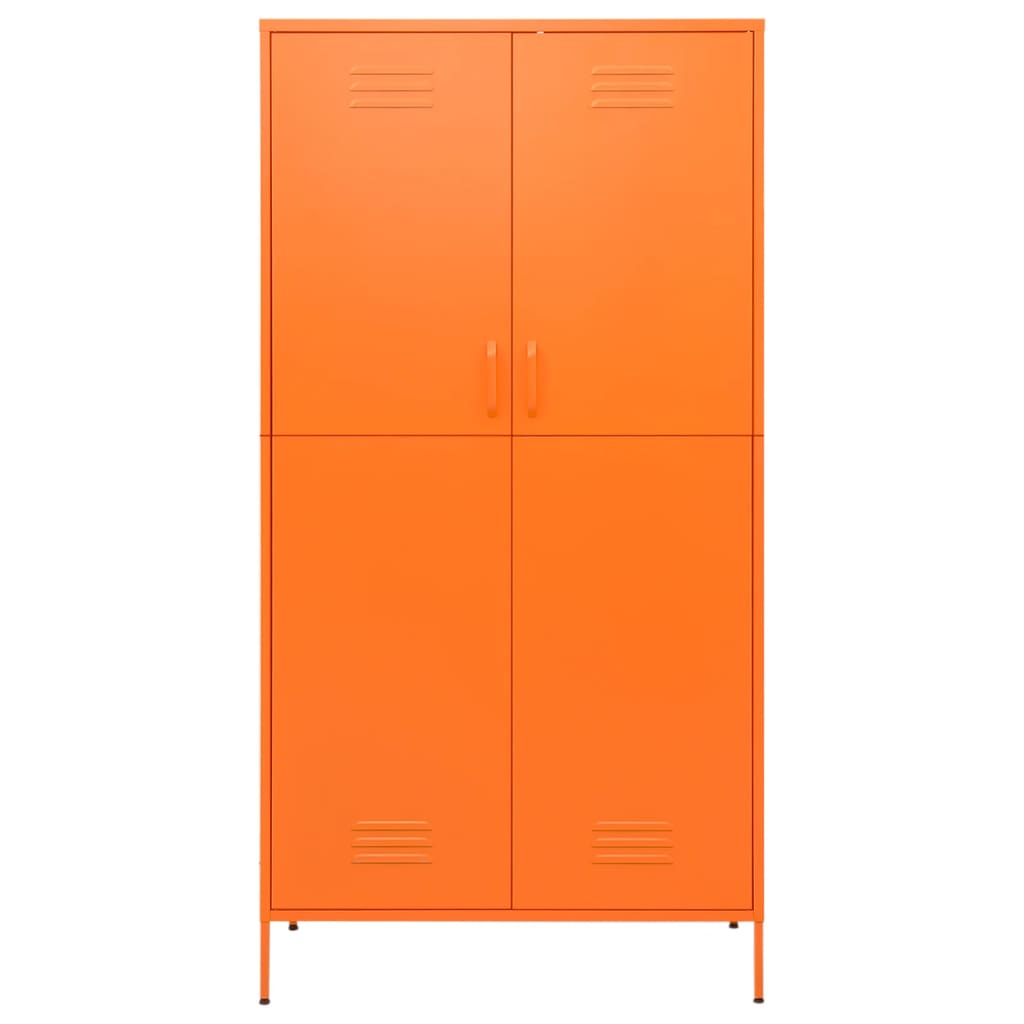 Wardrobe Orange 90x50x180 cm Steel - Cupboards & Wardrobes