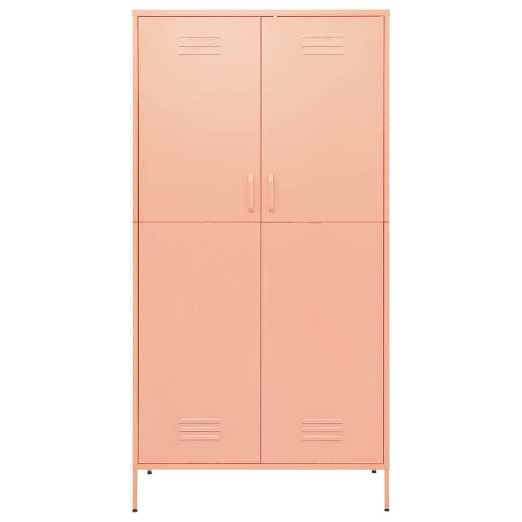 Wardrobe Pink 90x50x180 cm Steel - Cupboards & Wardrobes