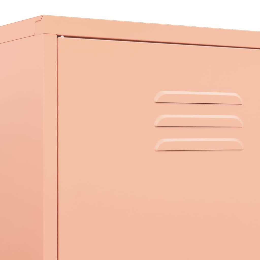 Wardrobe Pink 90x50x180 cm Steel - Cupboards & Wardrobes