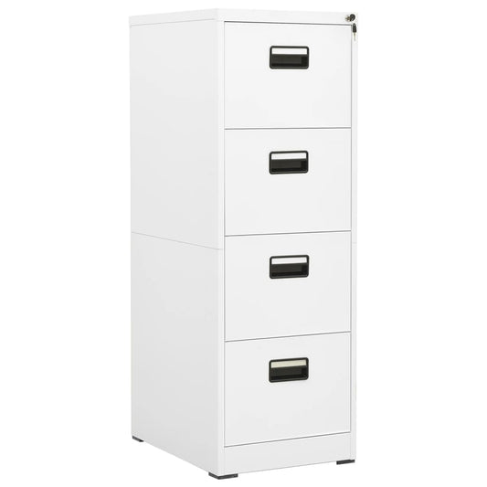Filing Cabinet White 46x62x133 cm Steel - Filing Cabinets