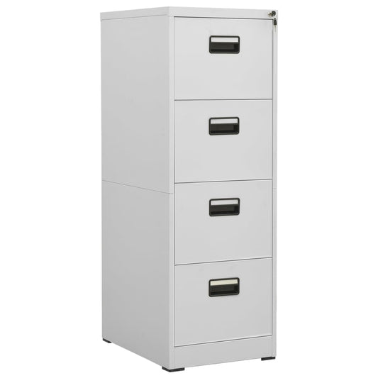 Filing Cabinet Light Grey 46x62x133 cm Steel - Filing Cabinets