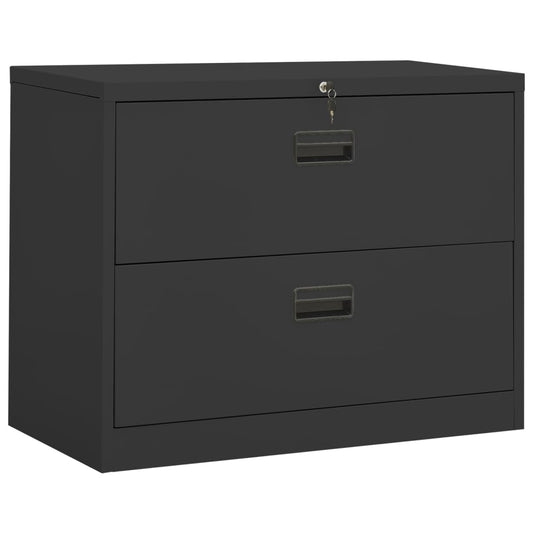 Filing Cabinet Anthracite 90x46x72.5 cm Steel - Filing Cabinets