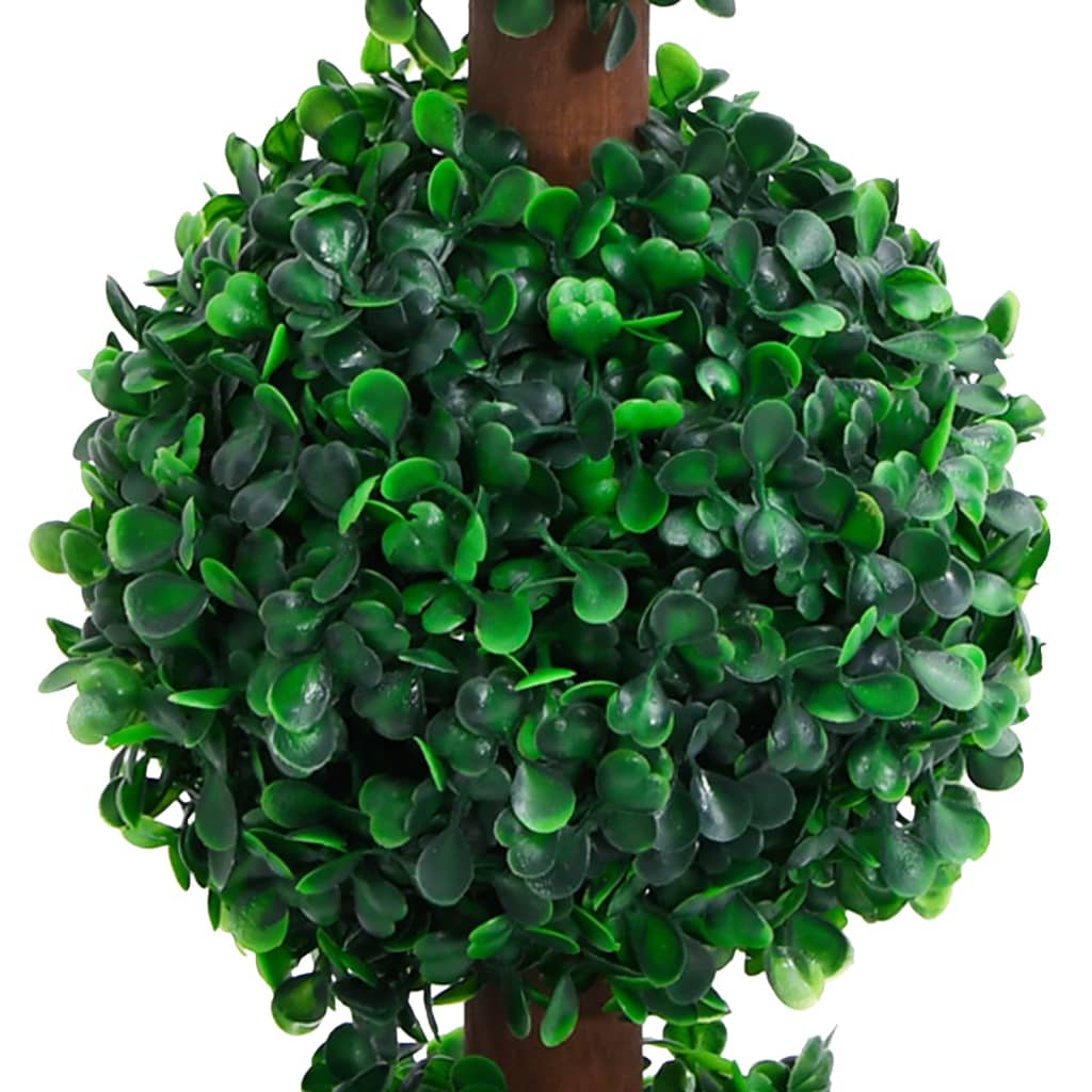 Artificial Boxwood Plant with Pot Ball Shaped Green 90 cm - Artificial Flora