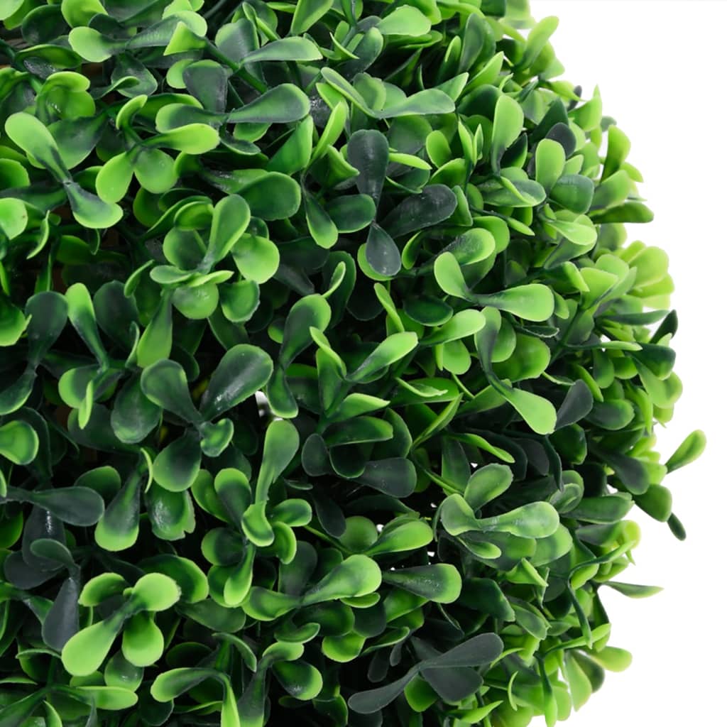 Artificial Boxwood Plants 2 pcs with Pots Ball Shaped Green 37 cm - Artificial Flora