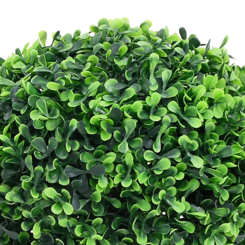 Artificial Boxwood Plants 2 pcs with Pots Ball Shaped Green 32 cm - Artificial Flora