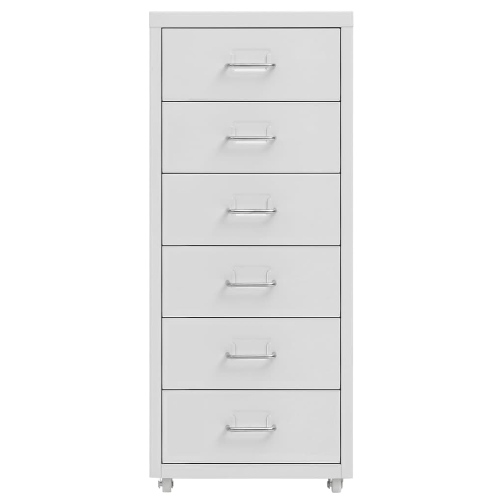 Mobile File Cabinet Grey 28x41x69 cm Metal - Filing Cabinets