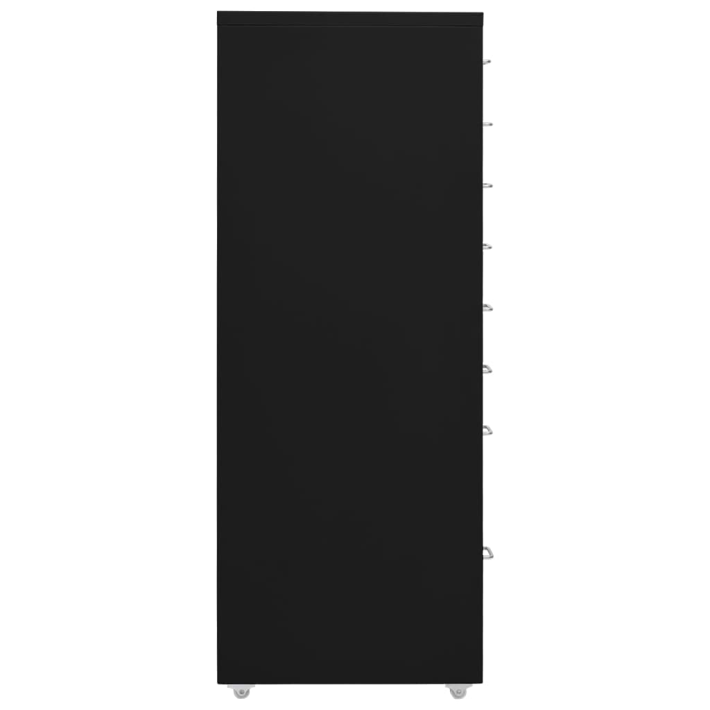Mobile File Cabinet Black 28x41x109 cm Metal - Filing Cabinets