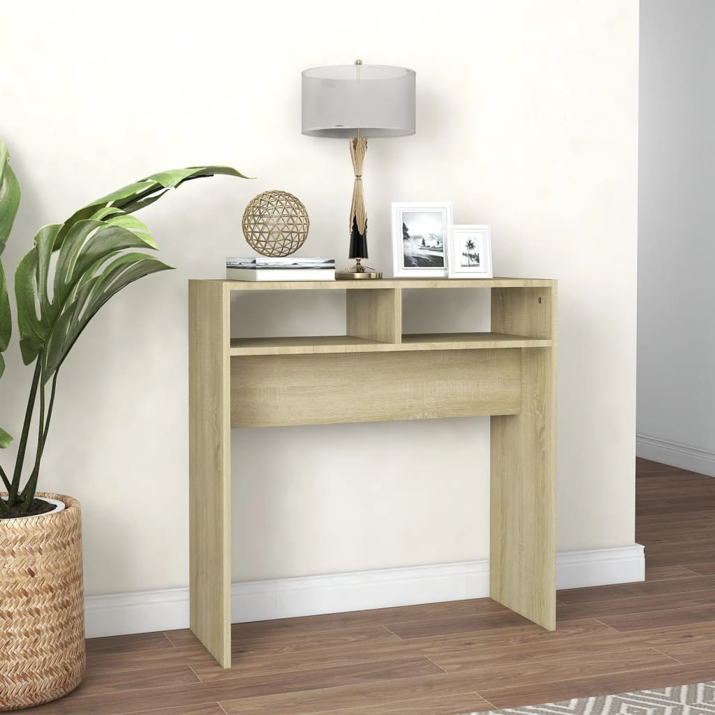 Console Table Sonoma Oak 78x30x80 cm Engineered Wood - End Tables