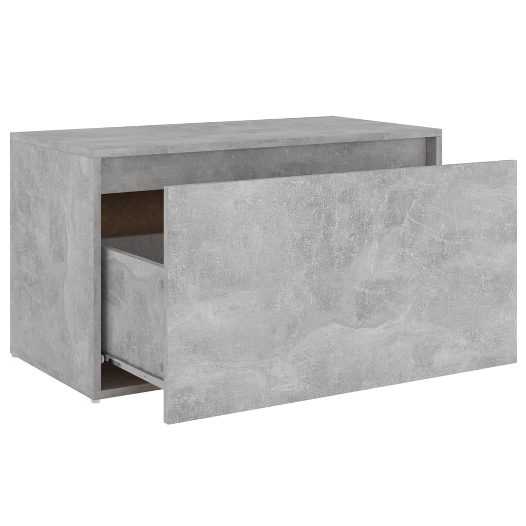 Hall Bench 80x40x45 cm Concrete Grey Engineered Wood - Storage & Entryway Benches