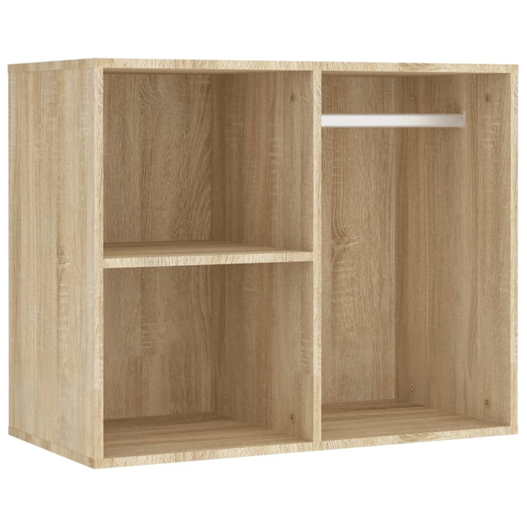 LED Dressing Table with 2 Cabinets Sonoma Oak Engineered Wood - Bedroom Dressing Tables