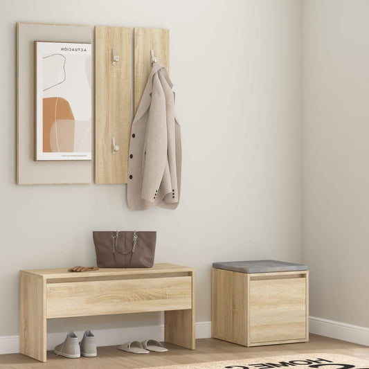 Hallway Furniture Set Sonoma Oak Engineered Wood - Cupboards & Wardrobes