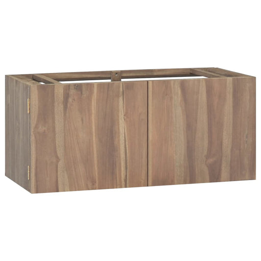 Wall-mounted Bathroom Cabinet 90x39x40 cm Solid Wood Teak - Storage Cabinets & Lockers