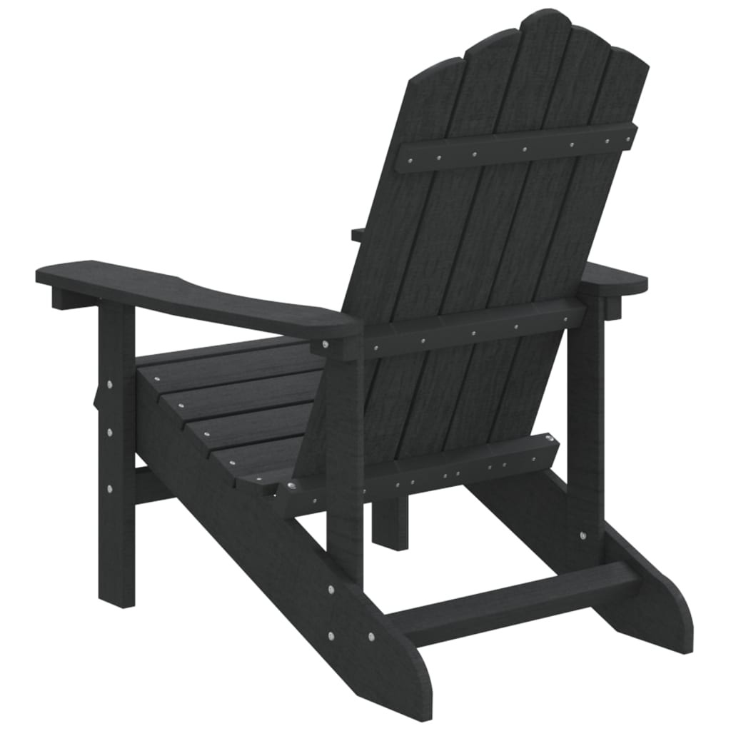 Garden Adirondack Chair HDPE Anthracite - Outdoor Chairs