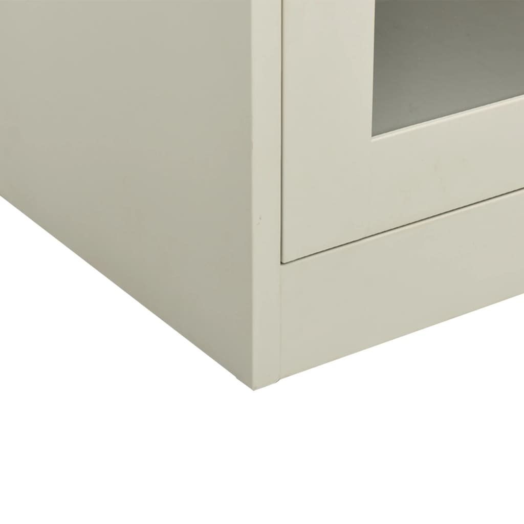 Office Cabinet with Planter Box Light Grey 90x40x128 cm Steel - Storage Cabinets & Lockers