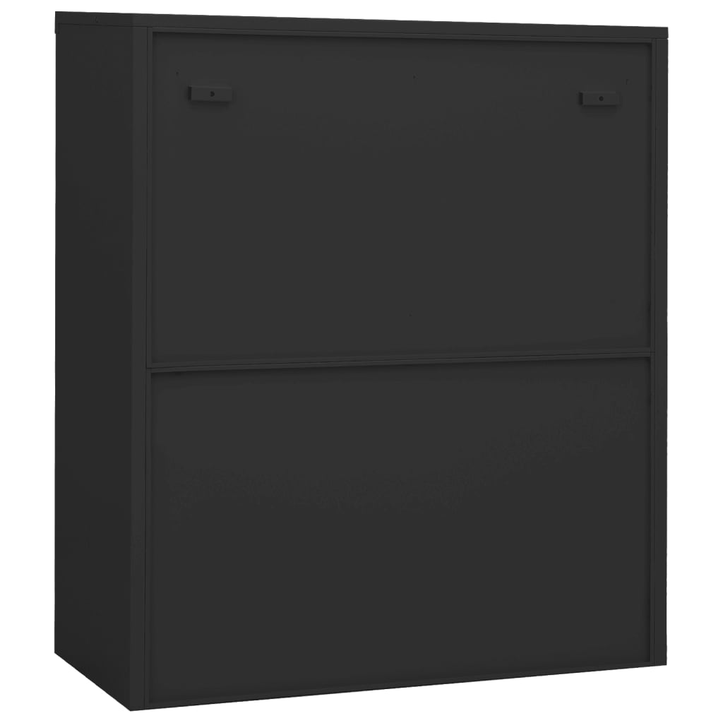 Office Cabinet with Planter Box Anthracite 90x40x128 cm Steel - Storage Cabinets & Lockers