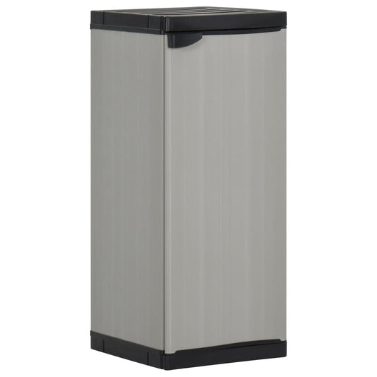 Garden Storage Cabinet with 1 Shelf Grey and Black 35x40x85 cm - Storage Cabinets & Lockers