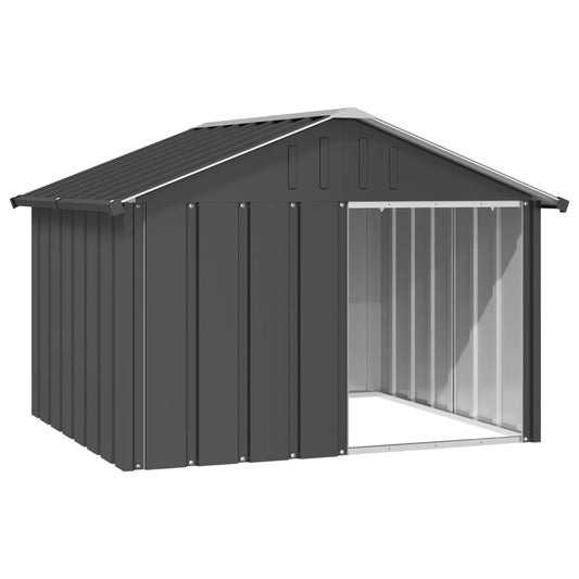 Dog House Anthracite 116.5x103x81.5 cm Galvanised Steel - Dog Houses