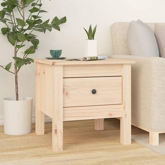 Side Table 40x40x39 cm Solid Wood Pine - End Tables