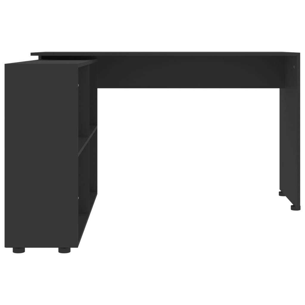 Corner Desk Black Engineered Wood - Desks