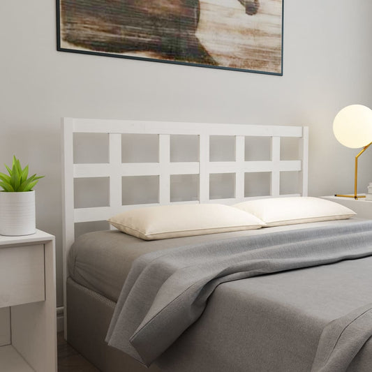 Bed Headboard White 145.5x4x100 cm Solid Wood Pine - Headboards & Footboards