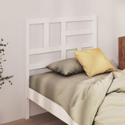 Bed Headboard White 81x4x104 cm Solid Wood Pine - Headboards & Footboards