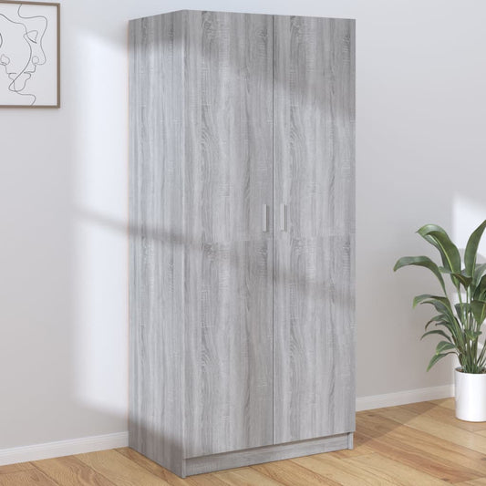 Wardrobe Grey Sonoma 80x50x180 cm Engineered Wood - Cupboards & Wardrobes